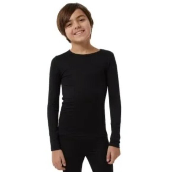 32 Degrees Lg Kids Heat Baselayer Top Long Sleeve Thermal Stretch Winter Shirt - Picture 4 of 15